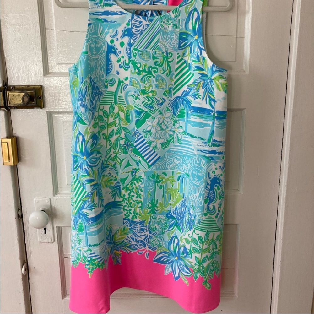 BNWOT Lilly Pulitzer Jackie Shift Dress Whisper Blue Beach